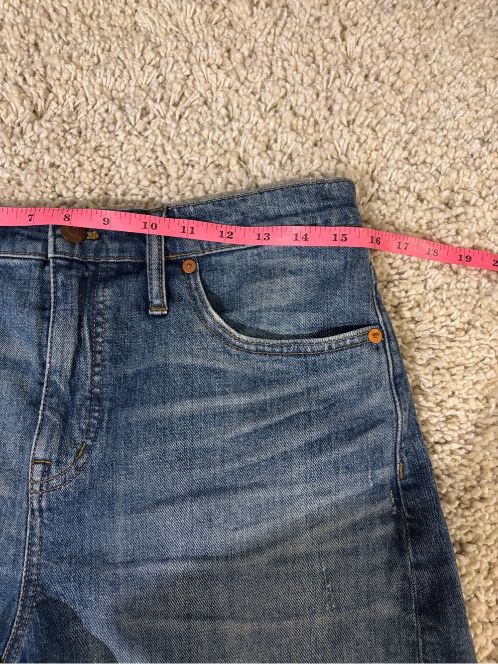 Madewell High Rise Raw Hem Denim Shorts Size 29 - Picture 6 of 8